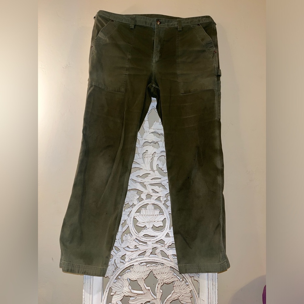 Olive Green Women’s Duluth Curvesetter Work Pants